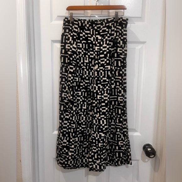 Banana Republic Pants - Banana republic LINEN-BLEND PULL-ON WIDE-LEG CROPPED PANT SZ 8